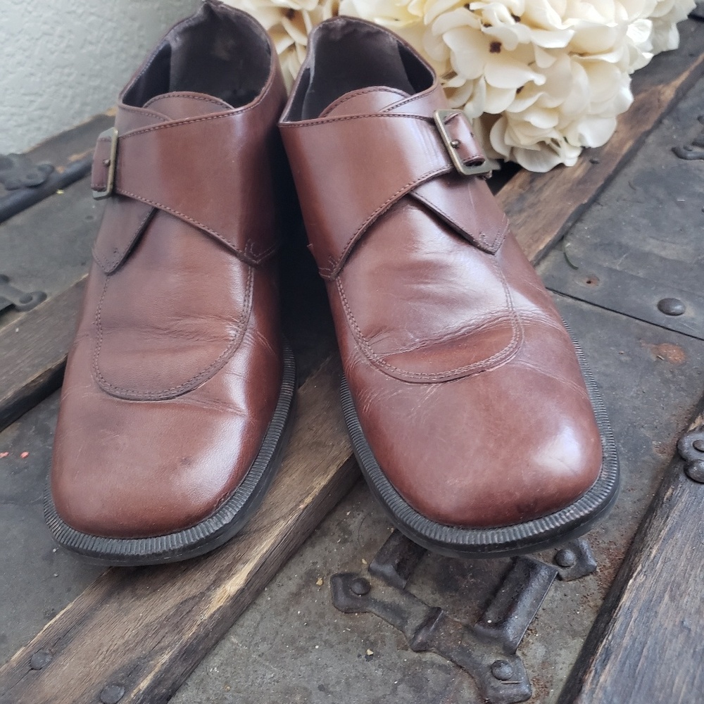 Calico Followme Monk Strap Square Toe Ankle Boot Block Heel Brown Sz 9 - Picture 8 of 15